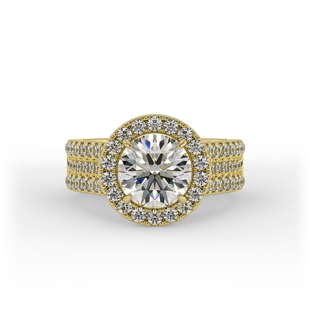 Mae Brilliant Round Halo Set Lab Grown Engagement Ring