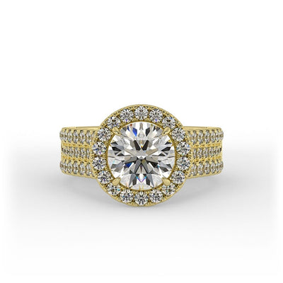 Mae Brilliant Round Halo Set Lab Grown Engagement Ring