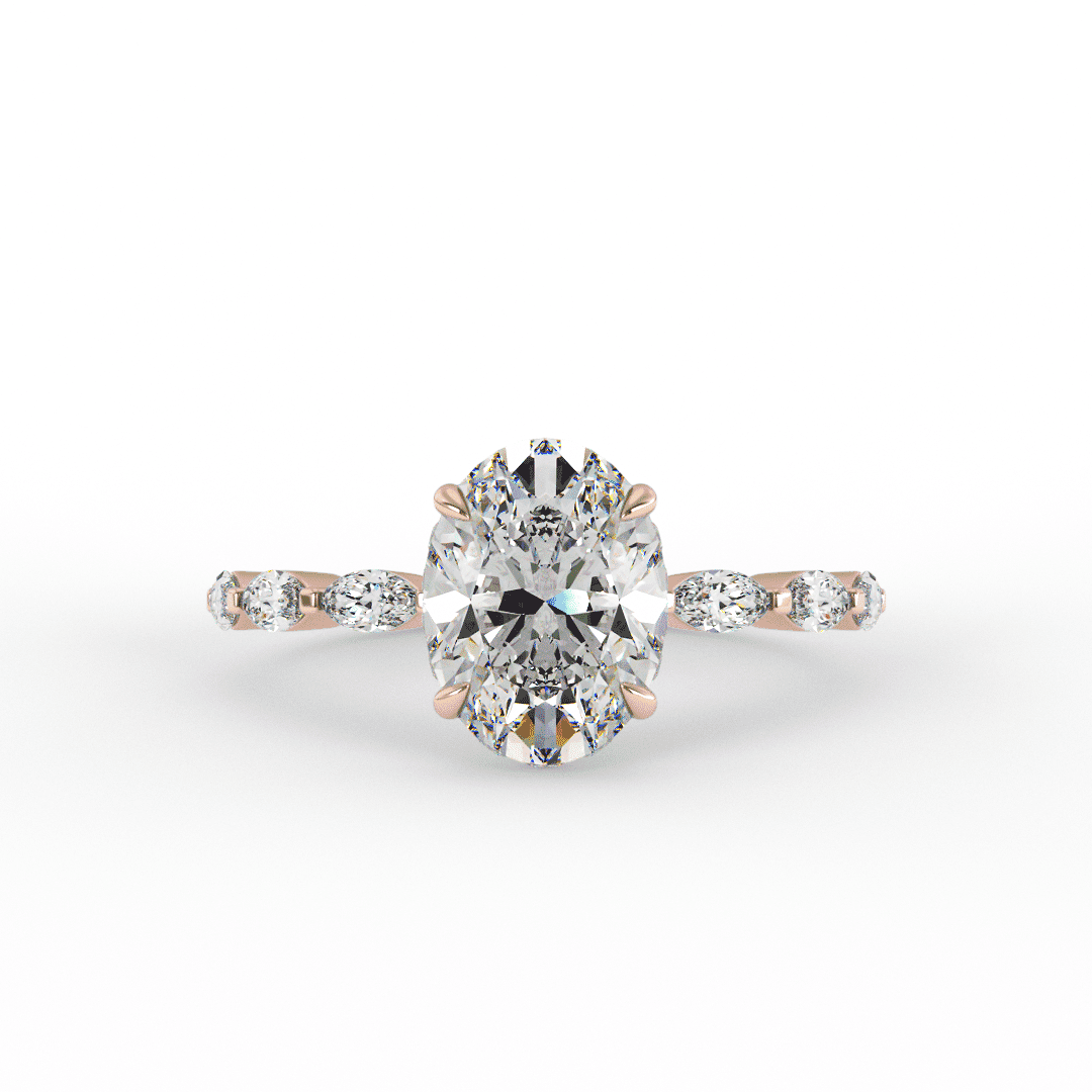 Mai Oval Prong Set Engagement Ring