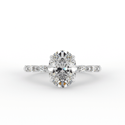 Mai Oval Prong Set Engagement Ring