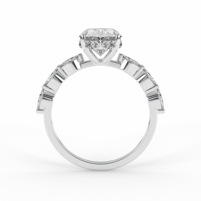 Mai Oval Prong Set Engagement Ring