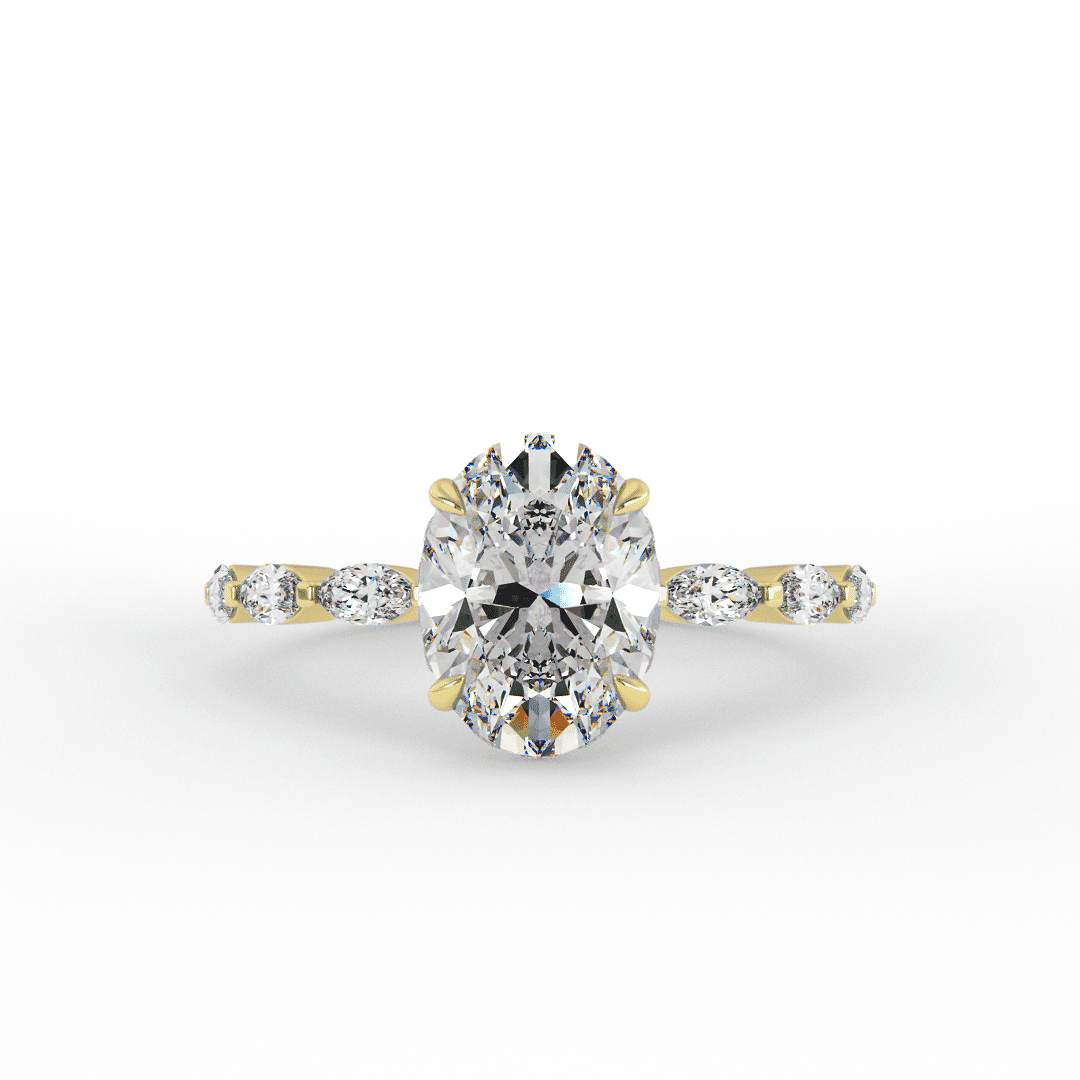 Mai Oval Prong Set Engagement Ring