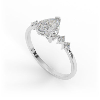 Margaret Heart Prong Set Lab Grown Engagement Ring