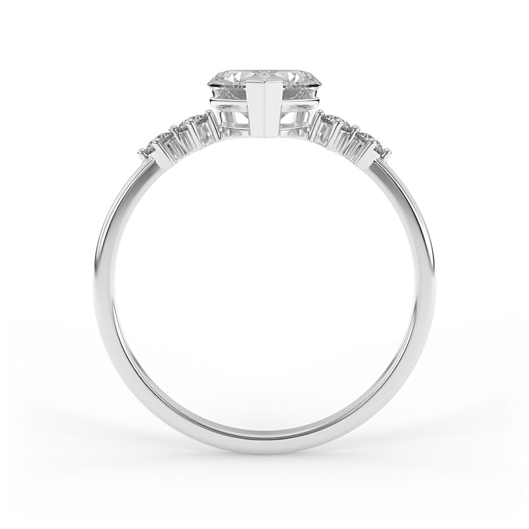 Margaret Heart Prong Set Lab Grown Engagement Ring