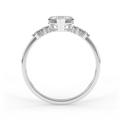 Margaret Heart Prong Set Lab Grown Engagement Ring
