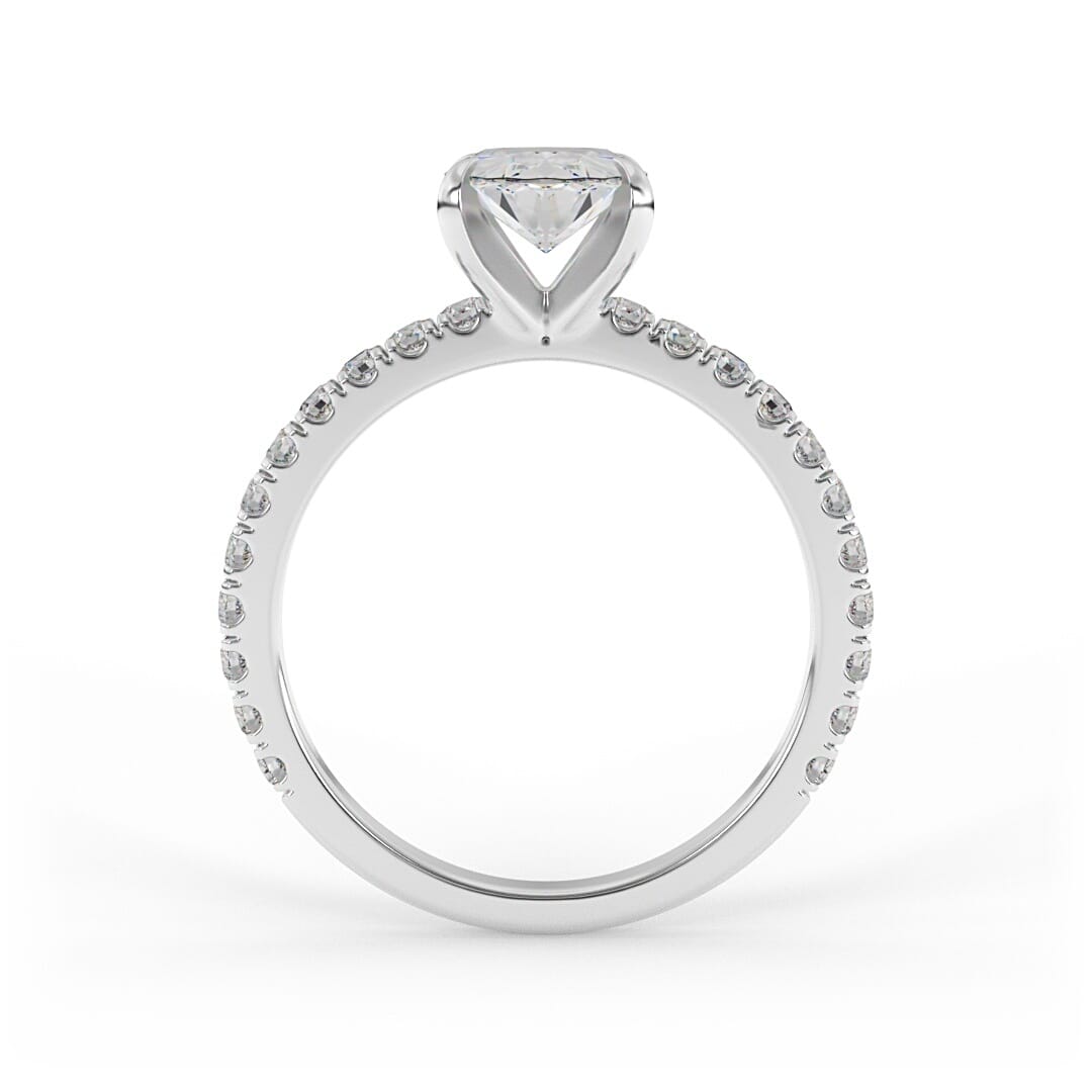Maya Oval Pave Set Engagement Ring