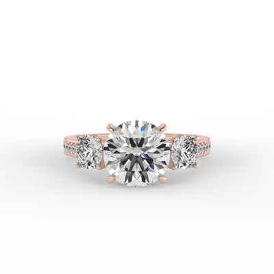 Michelle Brilliant Round 3 - Stone Set Engagement Ring