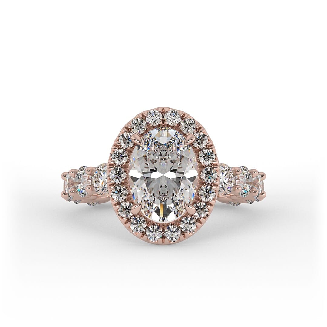 Olivia Oval Halo Set Lab Grown Engagement Ring