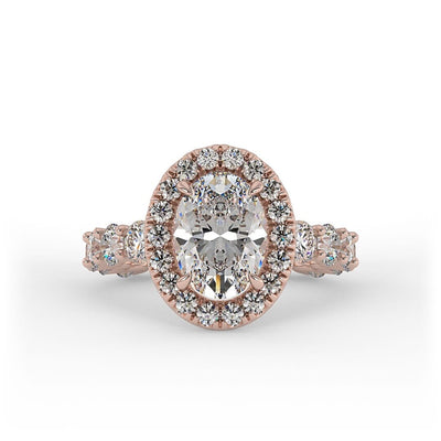 Olivia Oval Halo Set Lab Grown Engagement Ring
