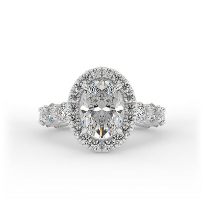 Olivia Oval Halo Set Lab Grown Engagement Ring