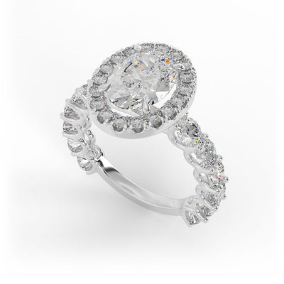 Olivia Oval Halo Set Lab Grown Engagement Ring