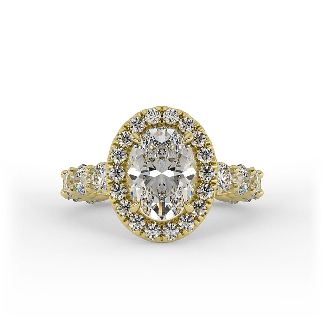 Olivia Oval Halo Set Lab Grown Engagement Ring