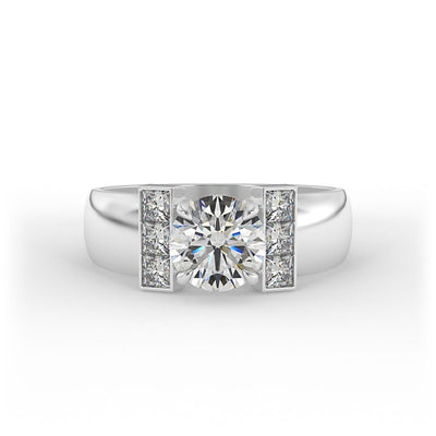 Penelope Brilliant Round Channel Set Engagement Ring