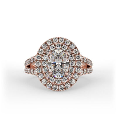Phoebe Oval Double Halo Set Lab Grown Engagement Ring