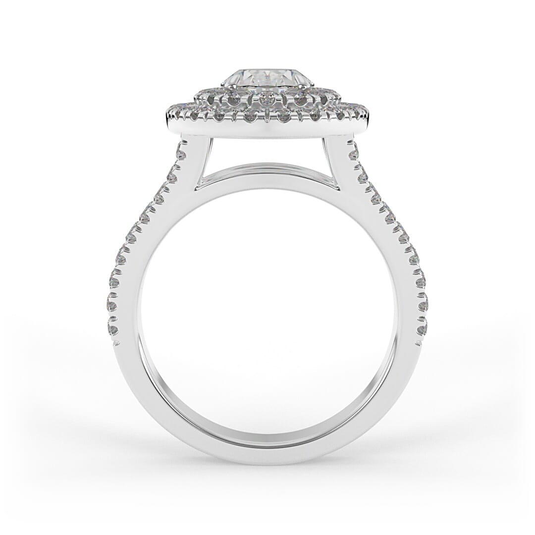 Phoebe Oval Double Halo Set Lab Grown Engagement Ring
