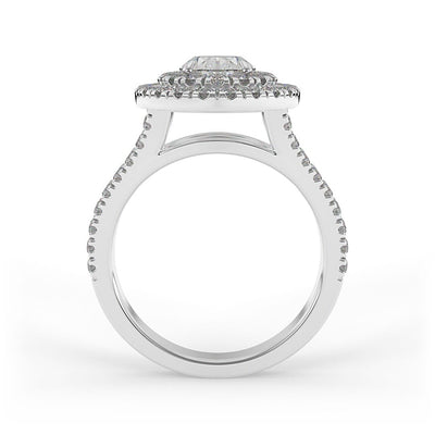 Phoebe Oval Double Halo Set Lab Grown Engagement Ring