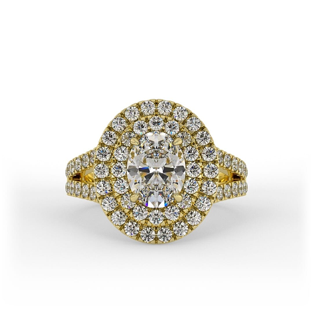 Phoebe Oval Double Halo Set Lab Grown Engagement Ring