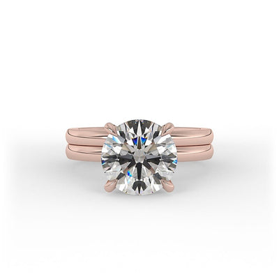 Stella Double Band Brilliant Round Solitaire Lab Grown Engagement Ring