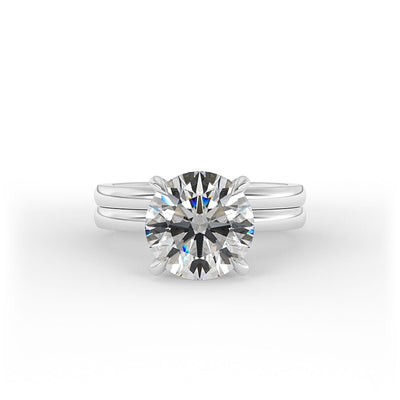 Stella Double Band Brilliant Round Solitaire Lab Grown Engagement Ring