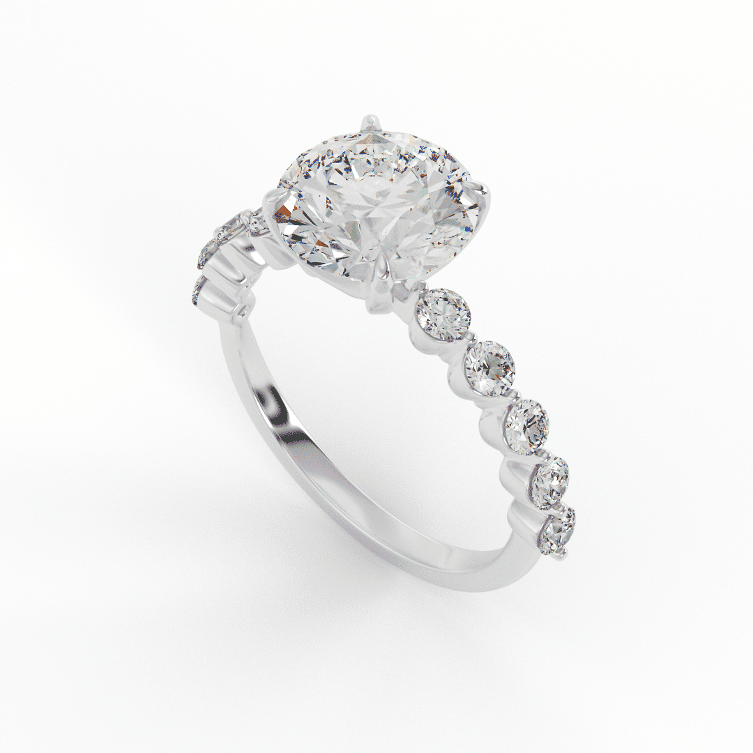 Lab Grown Roni Brilliant Round Engagment Ring