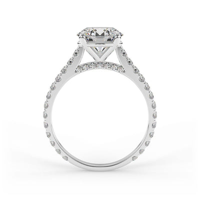 Willa Brilliant Round Pave Set Engagement Ring
